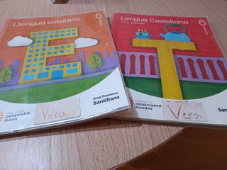 Libros de texto de sexto primaria. Cat, cast.