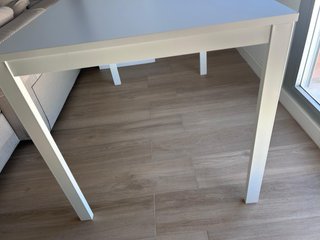 Mesa extensible blanca