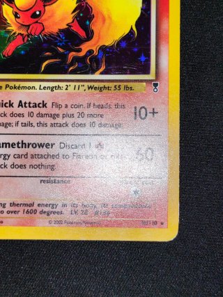 Pokémon Card Flareon LC 10 Holo Rare English