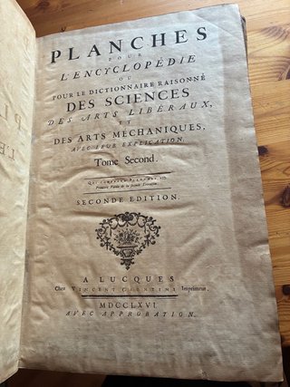 Libro grabados Diderot Tomo II
