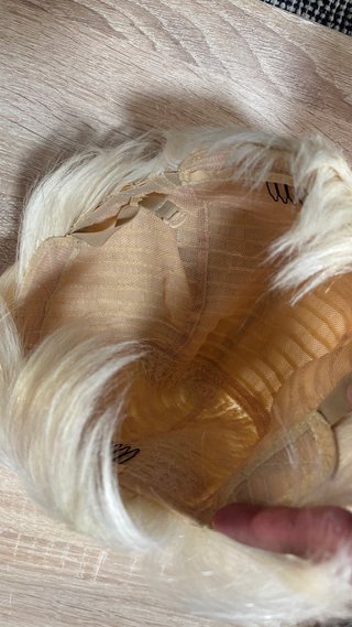 Peluca pelo natural rubia corta