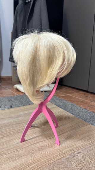 Peluca pelo natural rubia corta