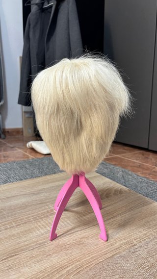 Peluca pelo natural rubia corta