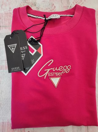 Sudadera Guess Rosa Logo Est. 1981