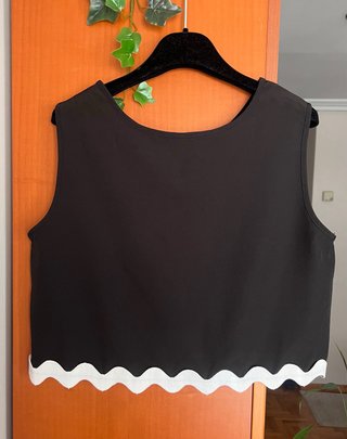 Top crop negro, Shein - Talla S