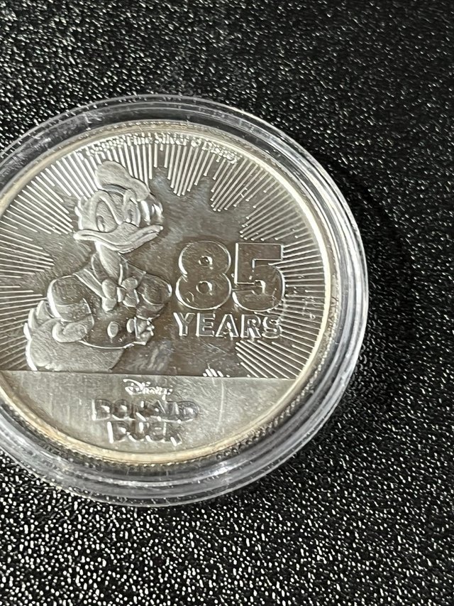Moneda Pato Donald 85 Años Plata Niue 1 Onza