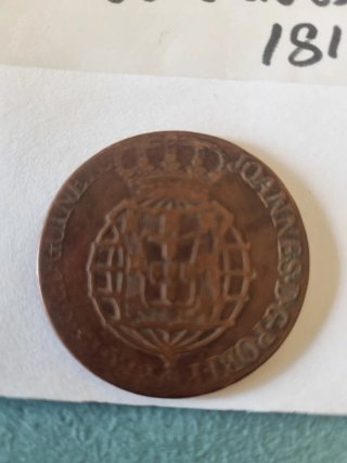 Moneda 1 Macuta A. Portuguesa 1814 Cobre