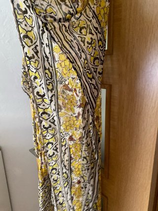 Vestido Kaftán Zara Estampado Flores Talla M