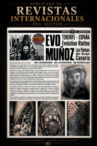 Tatuador PROFESIONAL Malaga  Varias veces premiado