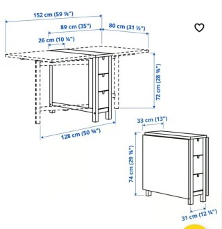 Mesa Plegable Norden Ikea Madera