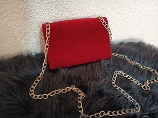 Bolso Hombro Valentino Terciopelo Rojo