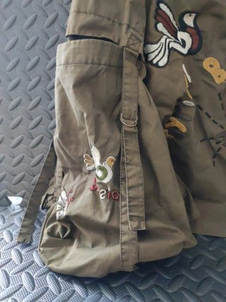 Falda midi desigual verde