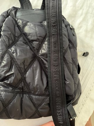 Mochila Moschino Milano Negra Tachuelas