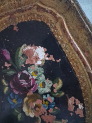 Coppia vassoi decorativi in legno