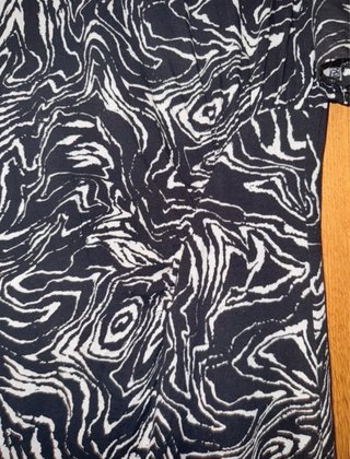 Vestido estampado blanco y negro