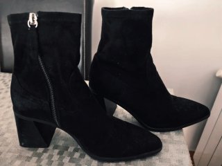 Botines negros tacón ancho