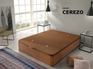 Canapés abatibles madera y tela beige