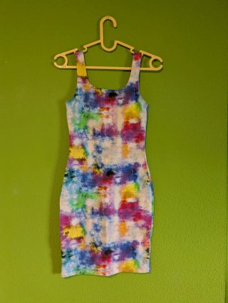 Vestido Monki estampado efecto acuarela