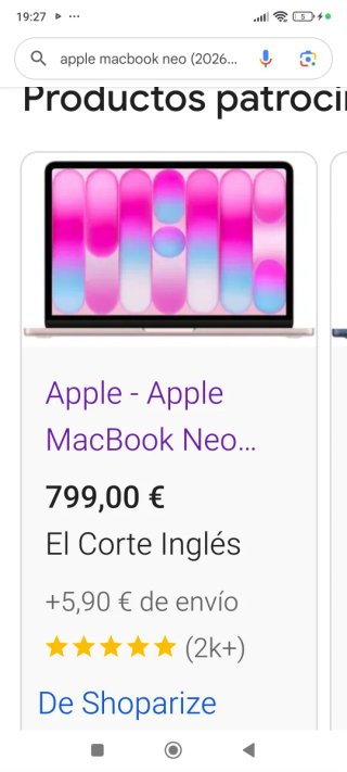 Apple MacBook Neo A18 Pro 8GB Rosa