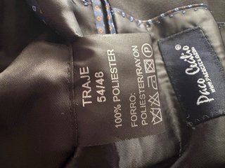Traje Paco Cecilio Negro Talla 48/54