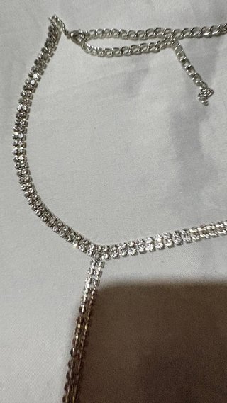 Collar plata con brillantes