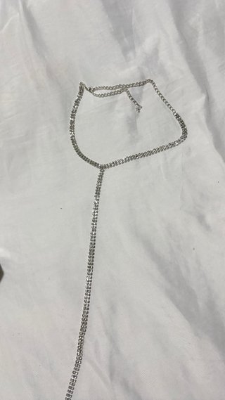 Collar plata con brillantes