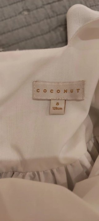 Vestido COCONUT niña fajín verde