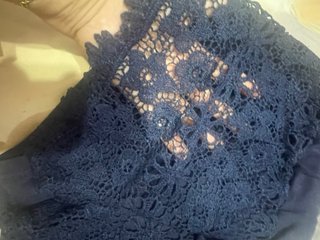 Shorts de encaje azul marino Talla M