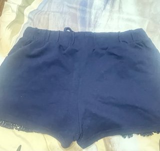 Shorts de encaje azul marino Talla M