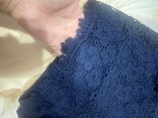 Shorts de encaje azul marino Talla M