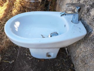 Lavabo bidé blanco