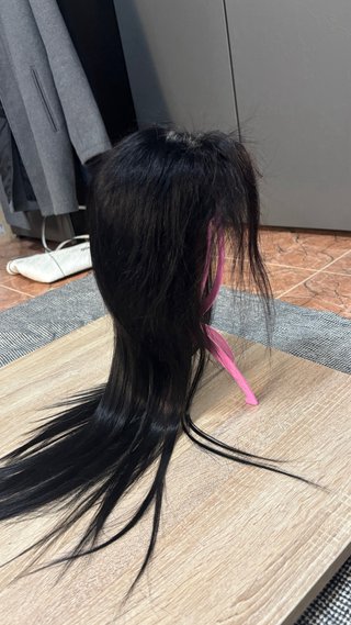 Peluca pelo natural Negro/Marrón