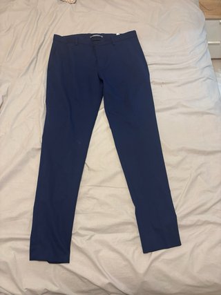 Pantalón de traje azul para hombre