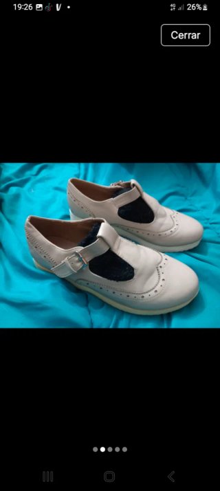 Zapatos T Bar Beige