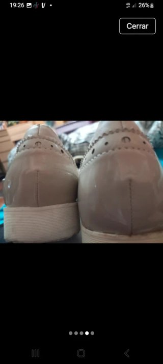 Zapatos T Bar Beige
