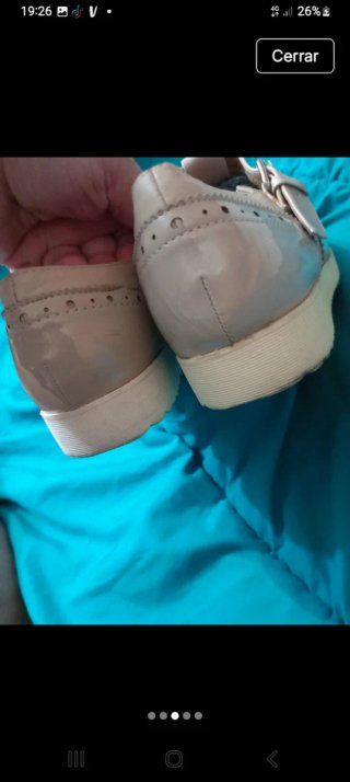 Zapatos T Bar Beige