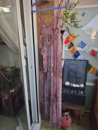 Vestido maxi estampado talla S