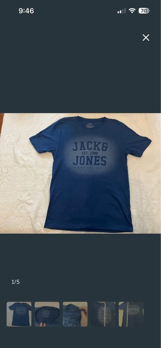 Camiseta Jack & Jones Azul Talla M