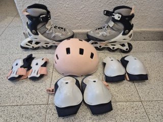 Patines Oxelo niña talla ajustable 32/35