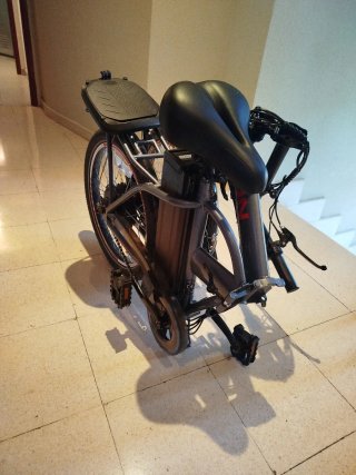 Bicicleta eléctrica urbana 185w, plegable