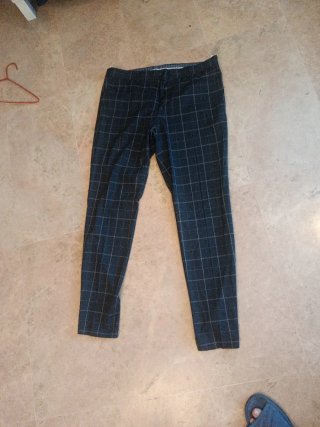 Traje chaqueta y pantalón Zara cuadros azul Talla