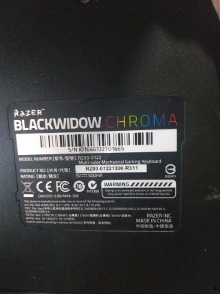 "Teclado Mecánico Razer BlackWidow Chroma