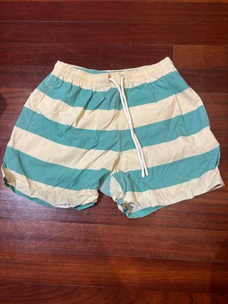 Bañador Zara Rayas Verde y Amarillo