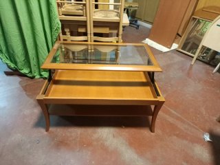 Mesa de centro madera y cristal