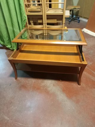 Mesa de centro madera y cristal