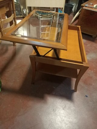Mesa de centro madera y cristal