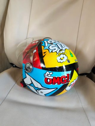 2 Cascos Moto Diseño Comic