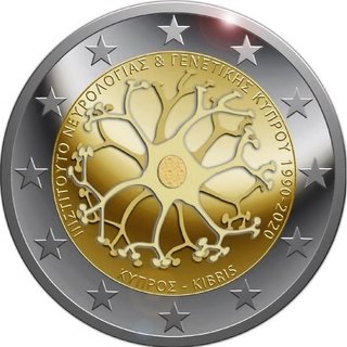 Moneda 2 euros Chipre Instituto Neurologia 2020