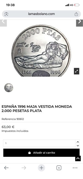 Moneda 2000 Pesetas 1746-1996