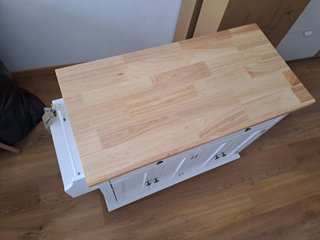 Carrito Auxiliar Cocina Blanco Madera